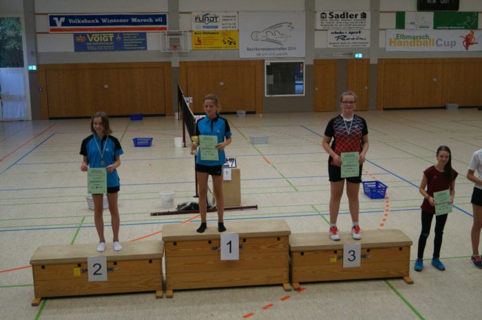 ME U15: 1. Platz: Sarah Werner, 2. Platz: Jette Schwalm, 3. Platz: Caroline Dau
