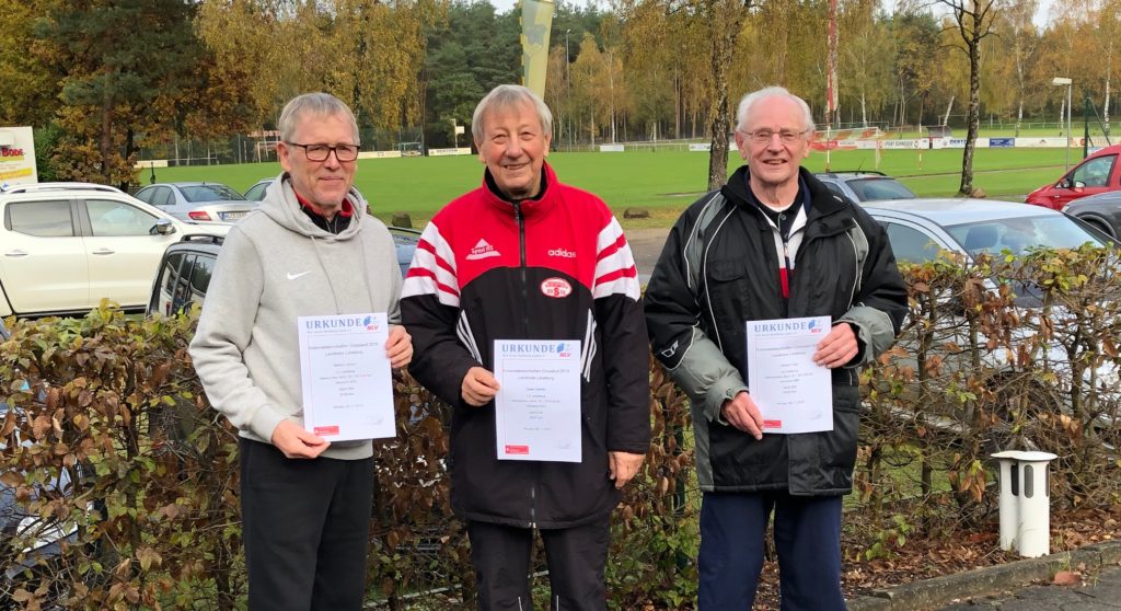 Kreis-Cross Kreismeister 2019 (v. l.): Jansen, Gerner, Vogt