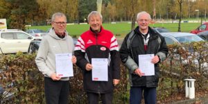 Kreis-Cross Kreismeister 2019 (v. l.): Jansen, Gerner, Vogt