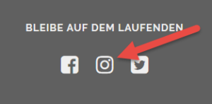 Instagram im Seitenfuß